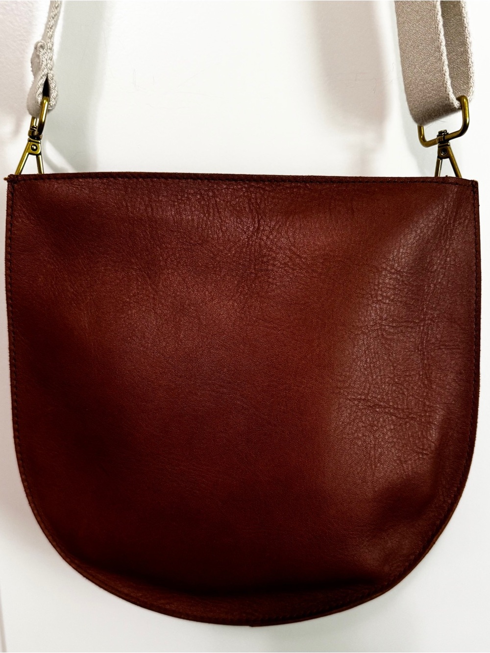 Madewell The Transport Saddlebag Leather Crossbody Bag English Saddle NWT - Picture 12 of 16